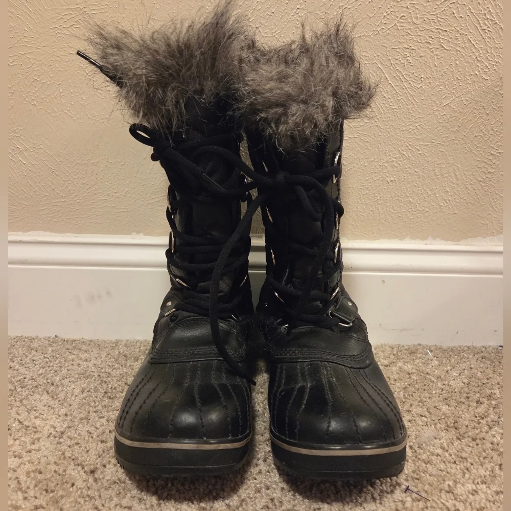 Sorel Tofino II Faux Fur Lined Waterproof Boot‎ Women's Size 12 Black LL1846-011